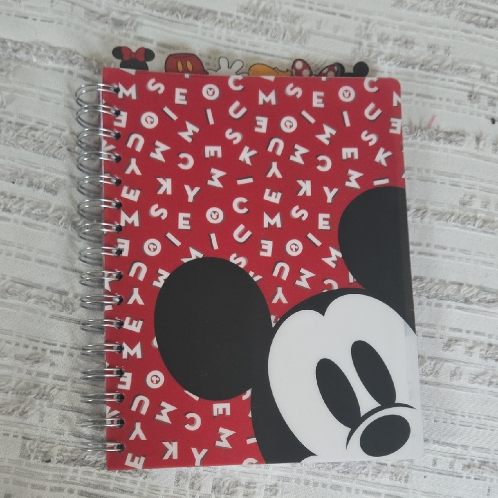 Disney Mickey Mouse Red and Black Spiral Notebook